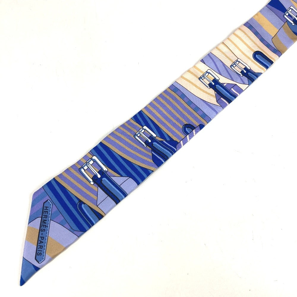 HERMES Twilly Bandeau Scarf Accessory Scarf Silk Women's Blue