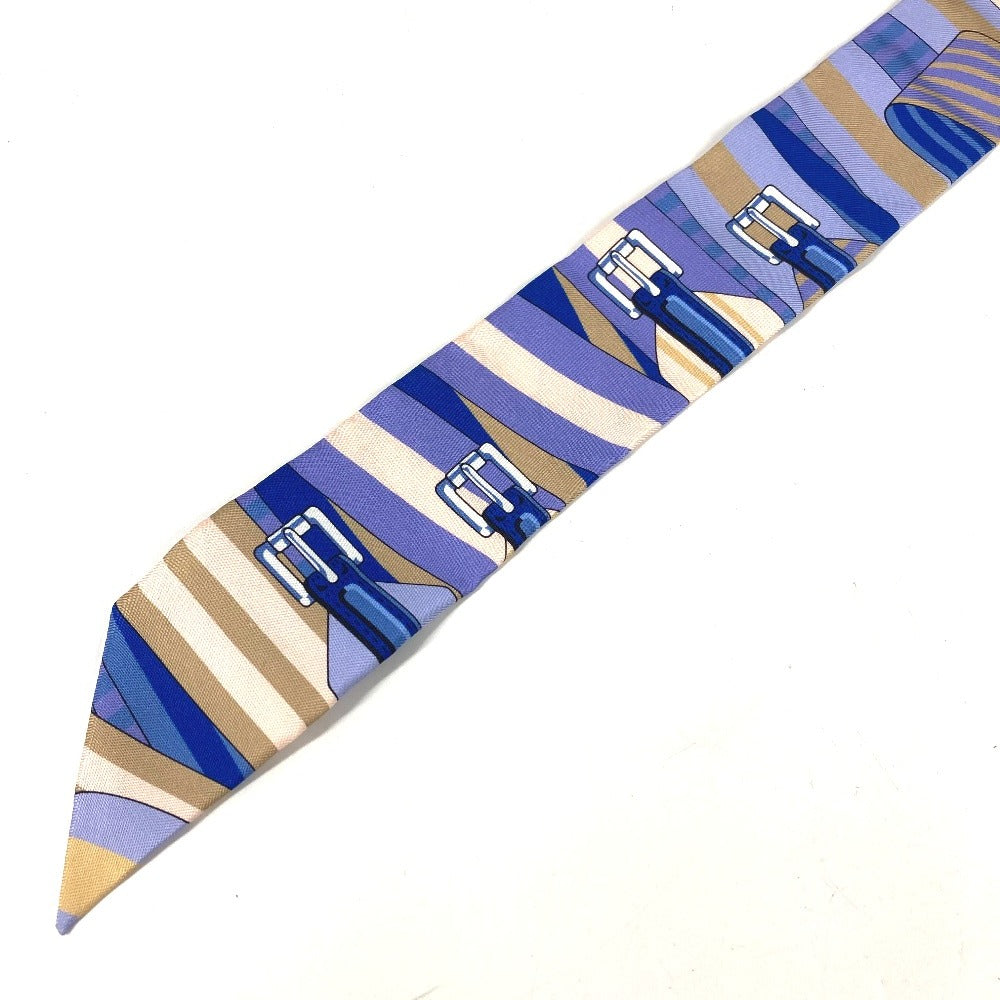 HERMES Twilly Bandeau Scarf Accessory Scarf Silk Women's Blue