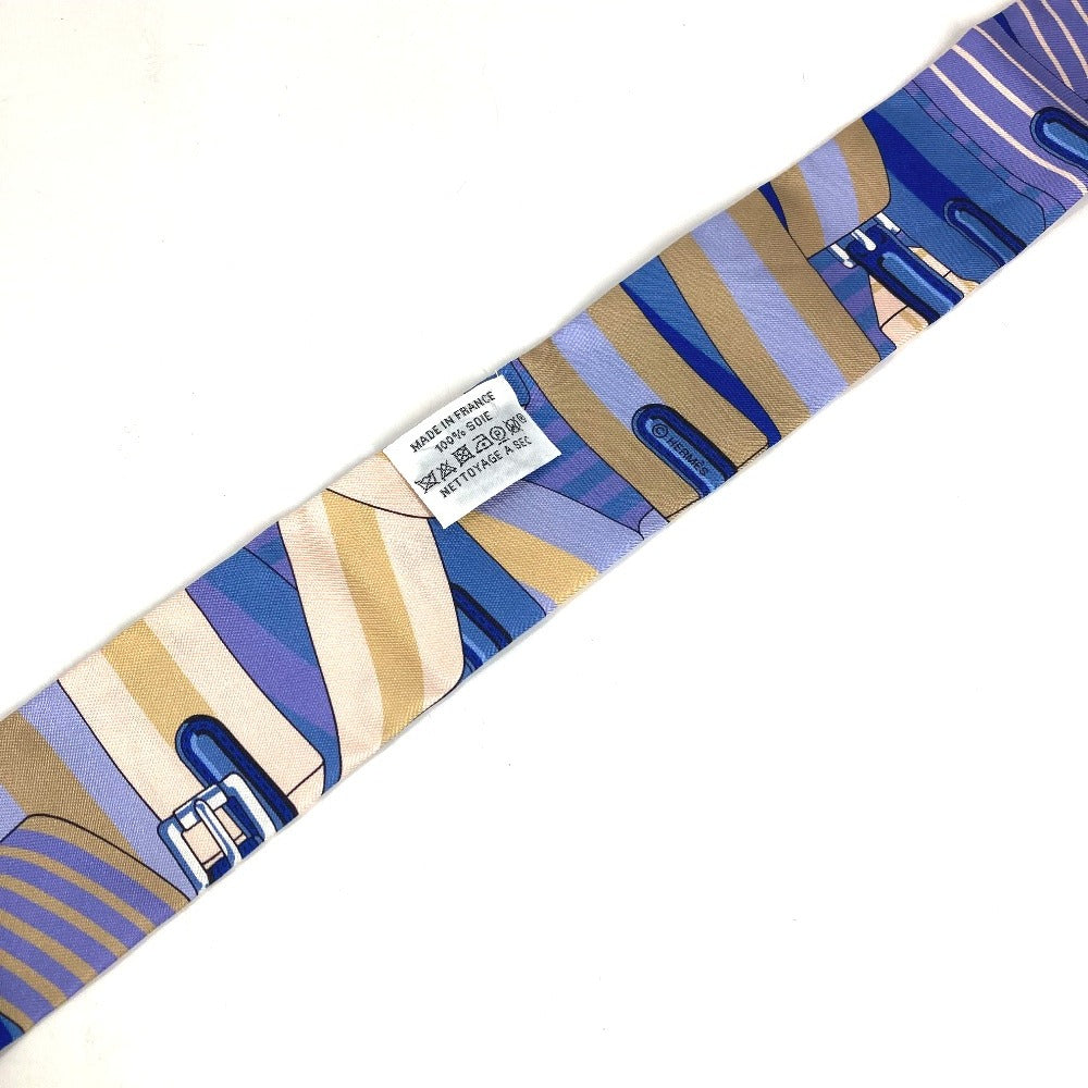 HERMES Twilly Bandeau Scarf Accessory Scarf Silk Women's Blue