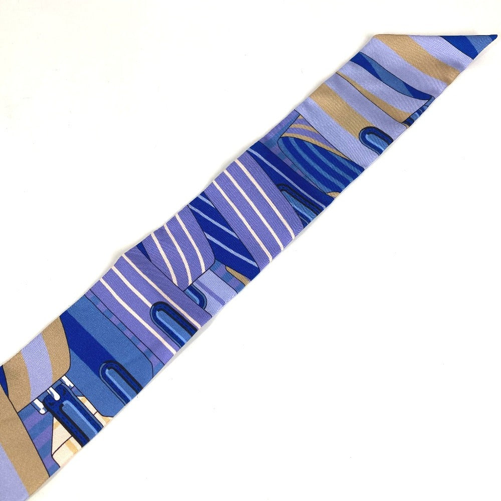 HERMES Twilly Bandeau Scarf Accessory Scarf Silk Women's Blue