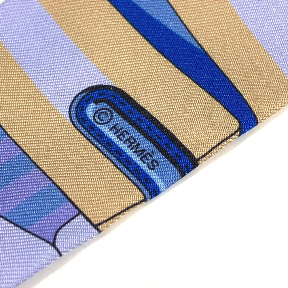HERMES Twilly Bandeau Scarf Accessory Scarf Silk Women's Blue