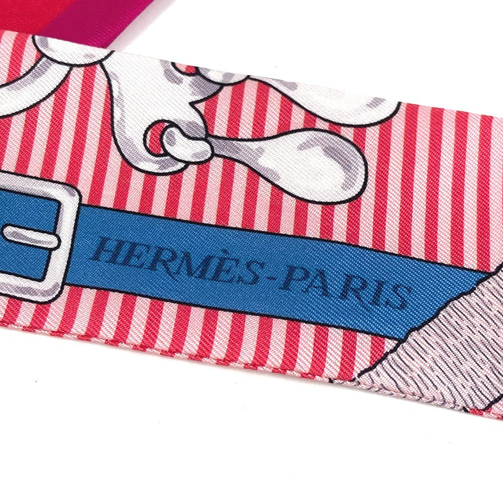 HERMES Twilly Bandeau Scarf Accessory Scarf Silk Women's Red