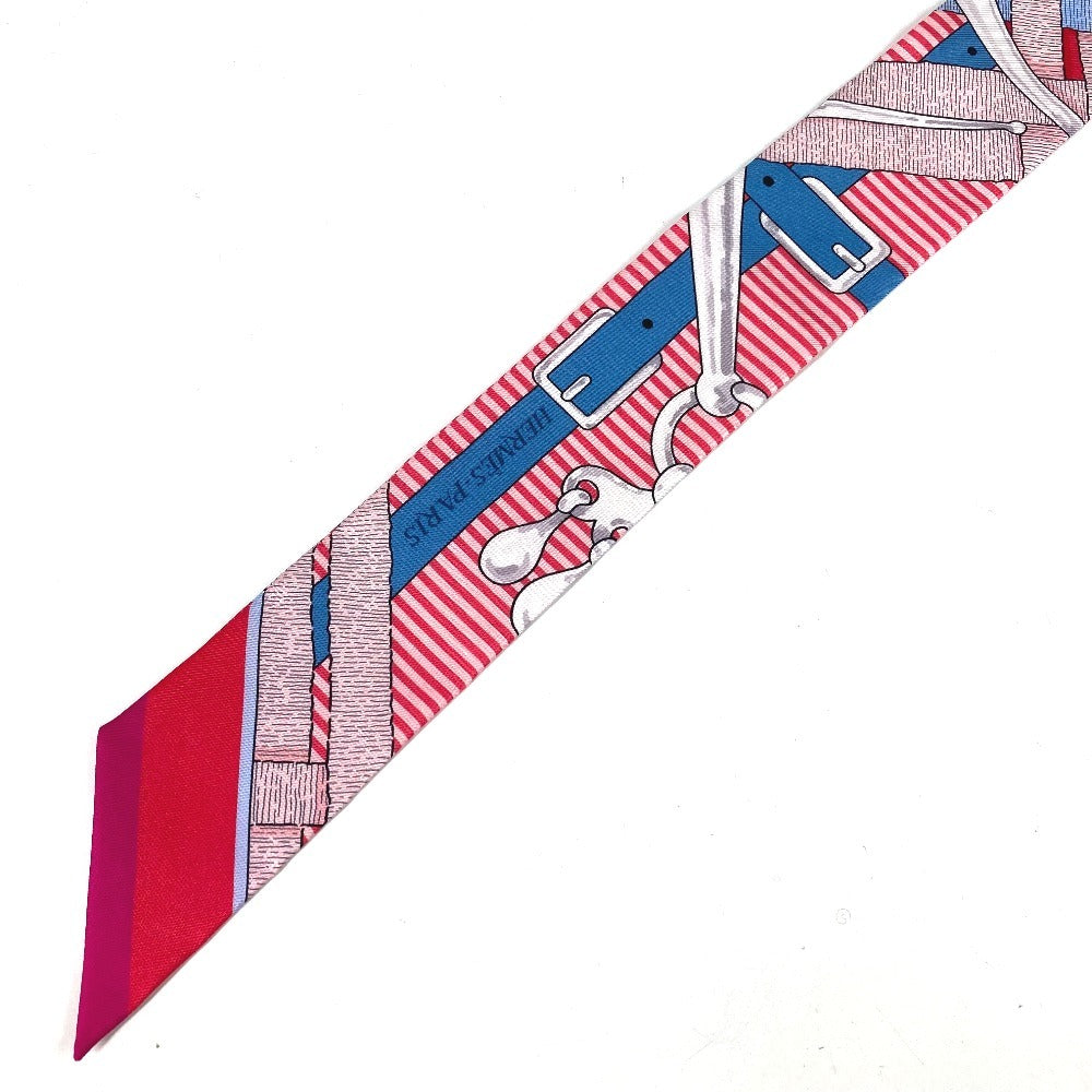 HERMES Twilly Bandeau Scarf Accessory Scarf Silk Women's Red