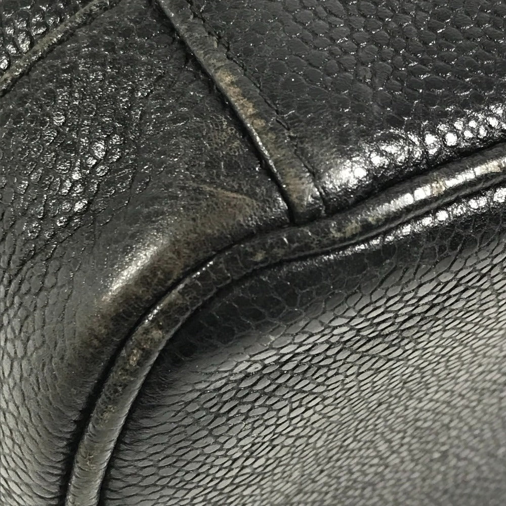 CHANEL A01998 CC ココマーク ロゴ カバン バニティバッグ 縦型 ハンドバッグ キャビアスキン レディース ブラック