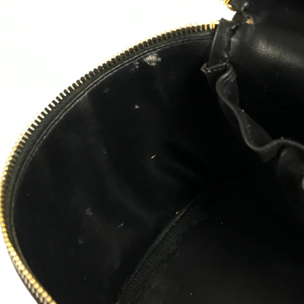 CHANEL A01998 CC ココマーク ロゴ カバン バニティバッグ 縦型 ハンドバッグ キャビアスキン レディース ブラック