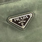 PRADA Triangle Logo Plate Shoulder Bag Tote Bag Nylon Unisex Khaki