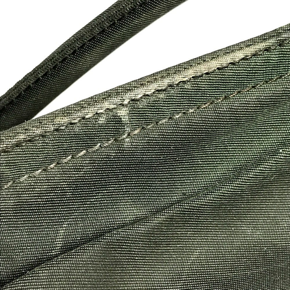 PRADA Triangle Logo Plate Shoulder Bag Tote Bag Nylon Unisex Khaki