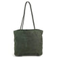 PRADA Triangle Logo Plate Shoulder Bag Tote Bag Nylon Unisex Khaki