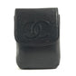 CHANEL A13511 CC Coco Mark Logo Cigarette Case Pouch, Small Item Case, Caviar Leather, Unisex, Black
