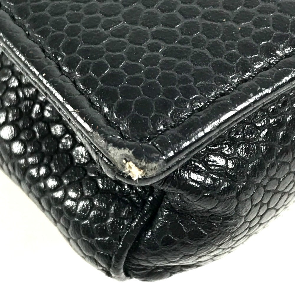 CHANEL A13511 CC Coco Mark Logo Cigarette Case Pouch, Small Item Case, Caviar Leather, Unisex, Black