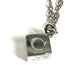 CARTIER Logo Dice Cube Pendant Top Bag Charm Accessory Keychain Metal Unisex Silver