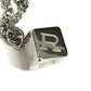 CARTIER Logo Dice Cube Pendant Top Bag Charm Accessory Keychain Metal Unisex Silver