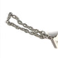 CARTIER Logo Dice Cube Pendant Top Bag Charm Accessory Keychain Metal Unisex Silver