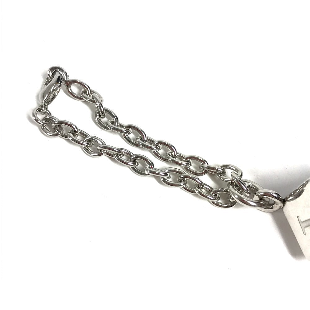 CARTIER Logo Dice Cube Pendant Top Bag Charm Accessory Keychain Metal Unisex Silver