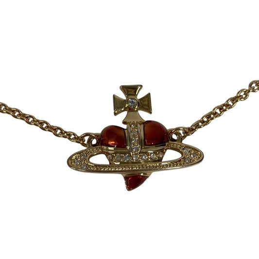 Vivienne Westwood オーブ ロゴ ラインストーン アクセサリー チェーン ブレスレット メタル ユニセックス ゴールド
