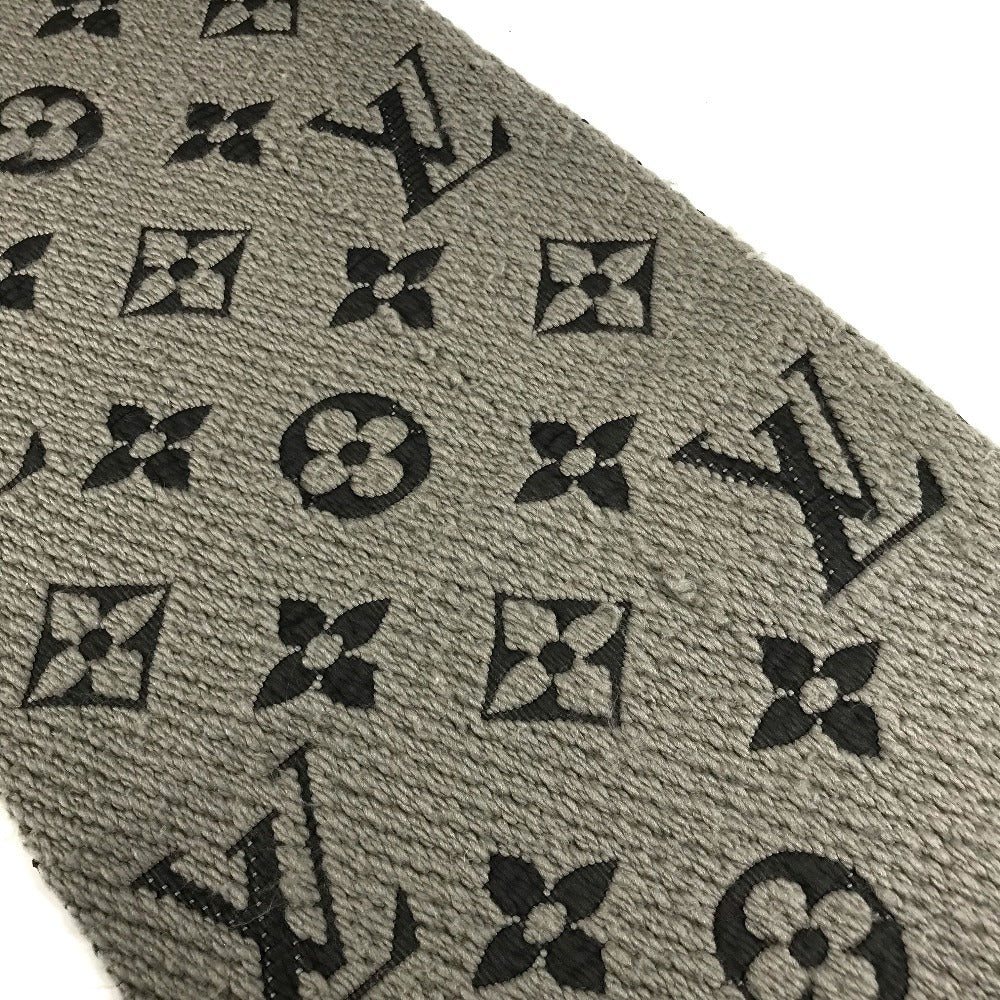 LOUIS VUITTON M72242 Monogram Echarpe Logomania Fashion Accessory Winter Accessory Warmth Fringe Scarf Wool Unisex Gray