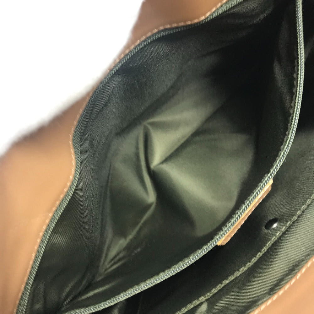 Dior トロッター ロゴ カバン ショルダーバッグ 肩掛け トートバッグ レザー/キャンバス レディース カーキ