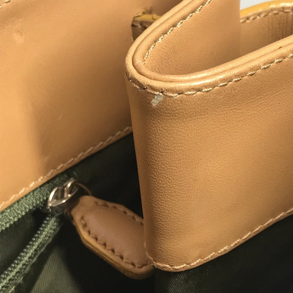 Dior トロッター ロゴ カバン ショルダーバッグ 肩掛け トートバッグ レザー/キャンバス レディース カーキ