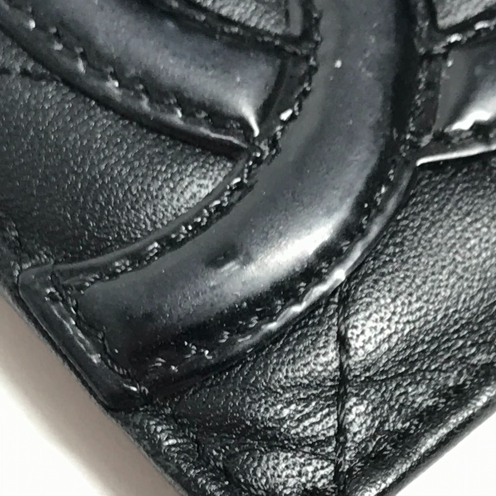 CHANEL A26725 Cambon Line CC Coco Mark Logo Pass Case Card Holder Card Case Leather Ladies Black