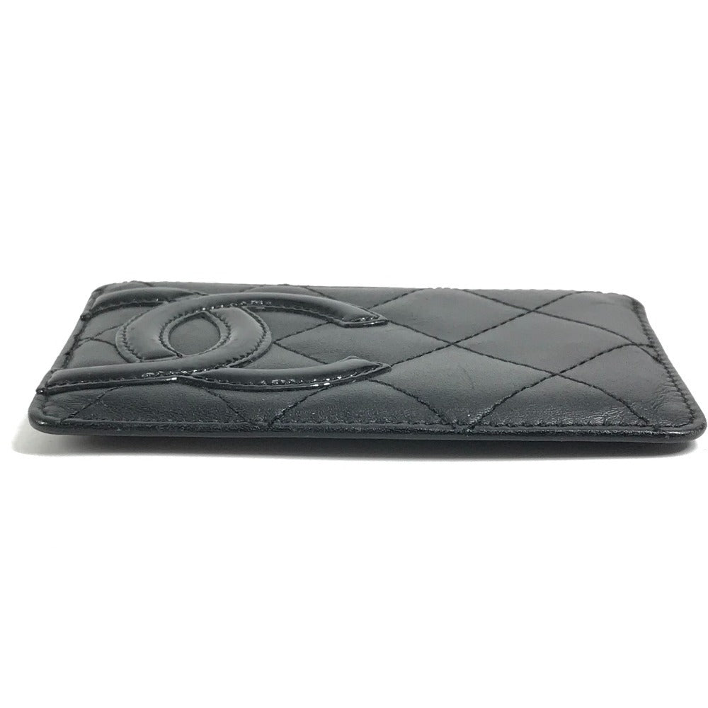 CHANEL A26725 Cambon Line CC Coco Mark Logo Pass Case Card Holder Card Case Leather Ladies Black