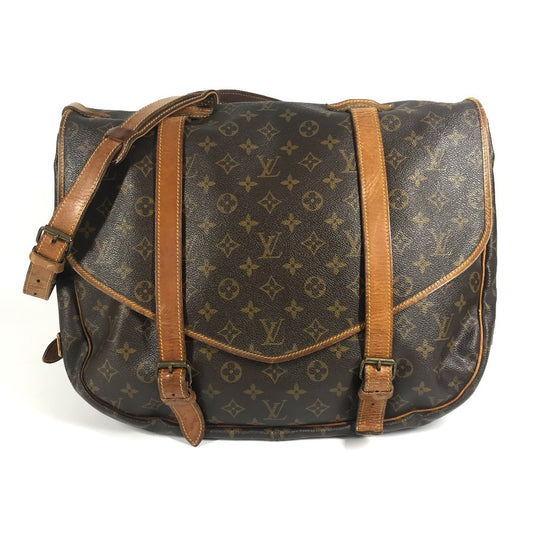 LOUIS VUITTON M42252 モノグラム ソミュール43ソミュール 43 斜め掛け フラップ カバン ショルダーバッグ モノグラムキャンバス ユニセックス ブラウン