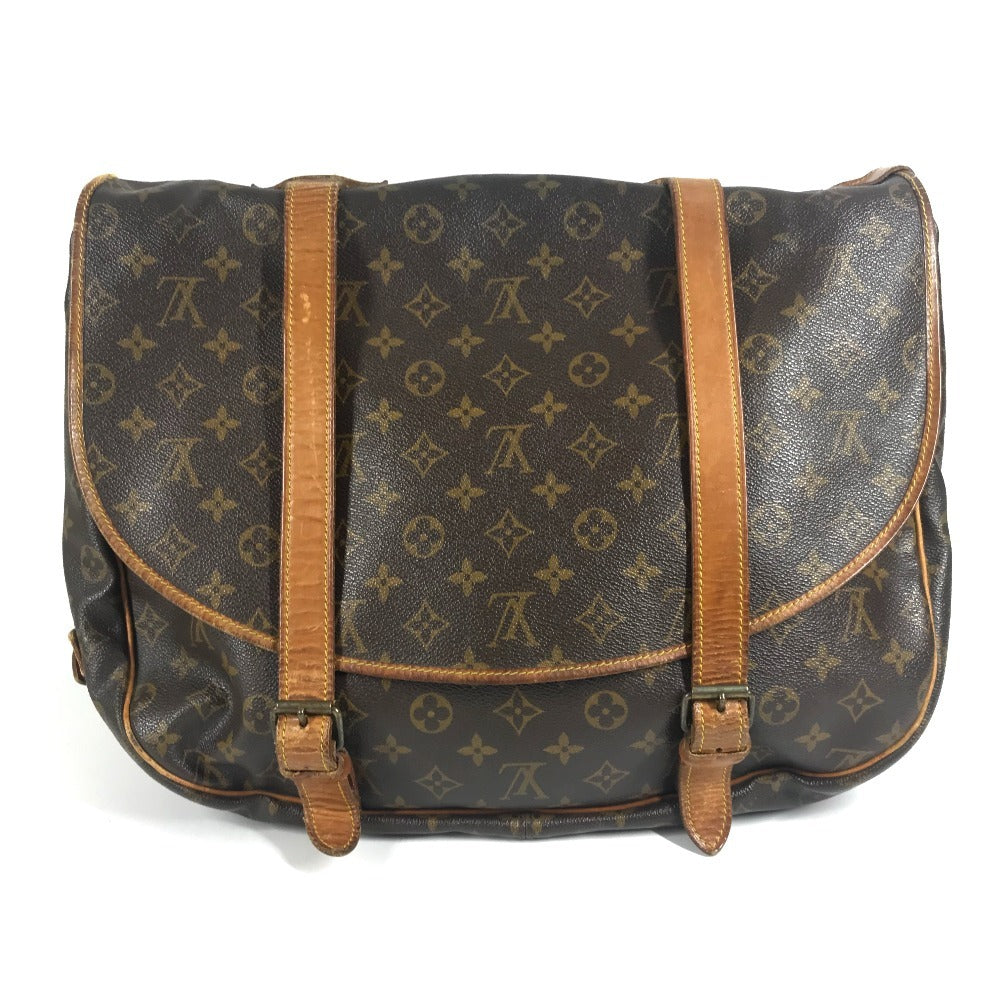 LOUIS VUITTON M42252 モノグラム ソミュール43ソミュール 43 斜め掛け フラップ カバン ショルダーバッグ モノグラムキャンバス ユニセックス ブラウン