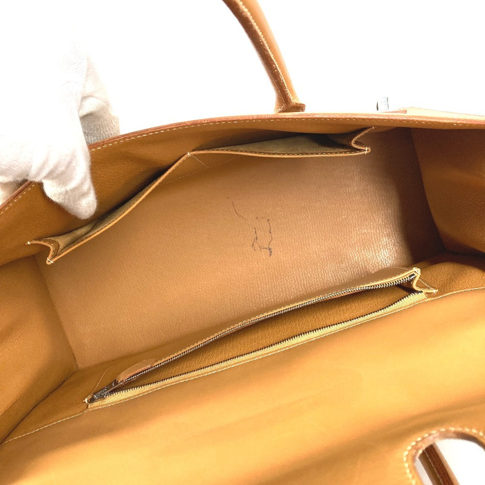 HERMES H-shaped Hardware Drag 37 Drag 37 Bag Tote Bag Business Bag Handbag Box Calf Unisex Natural Beige