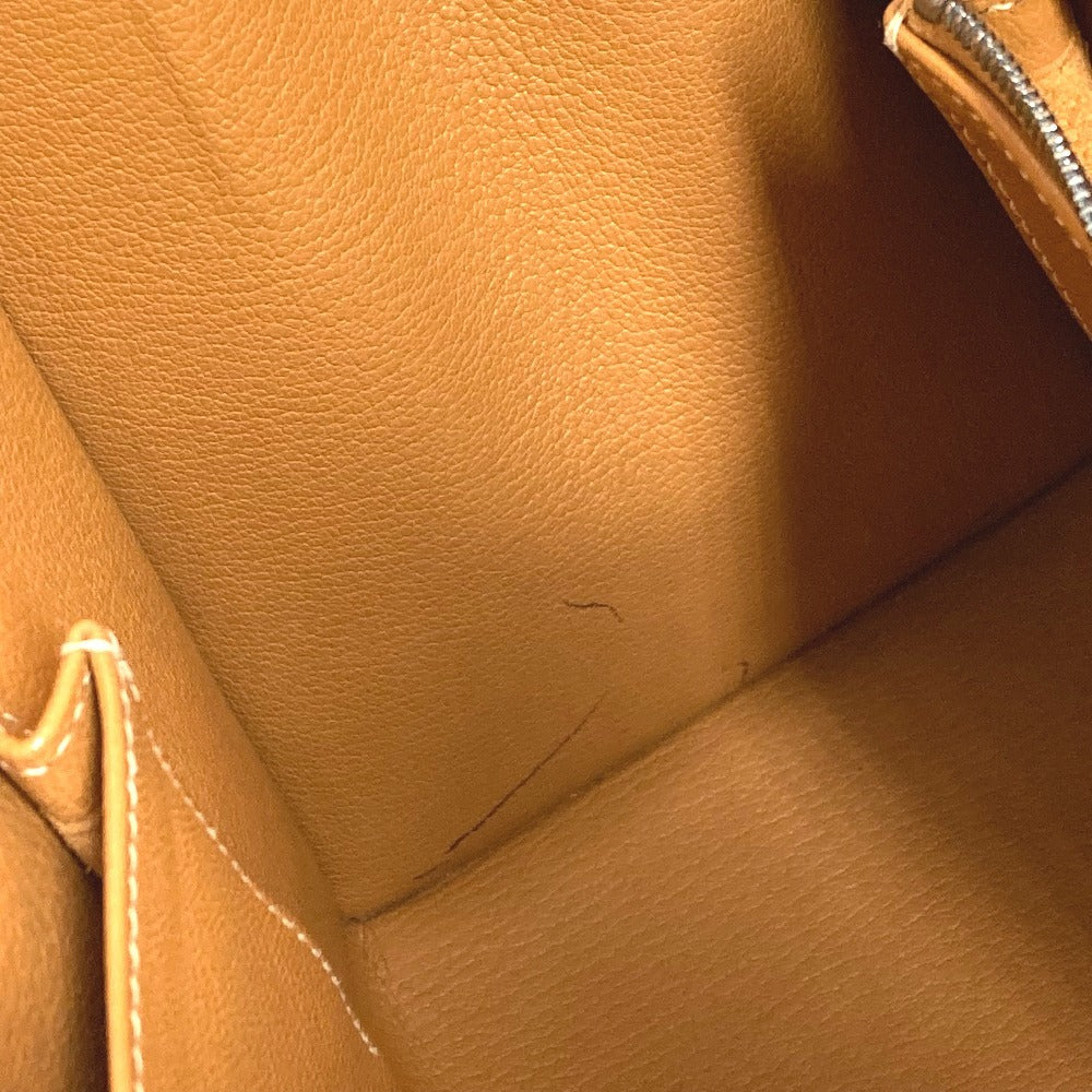 HERMES H-shaped Hardware Drag 37 Drag 37 Bag Tote Bag Business Bag Handbag Box Calf Unisex Natural Beige