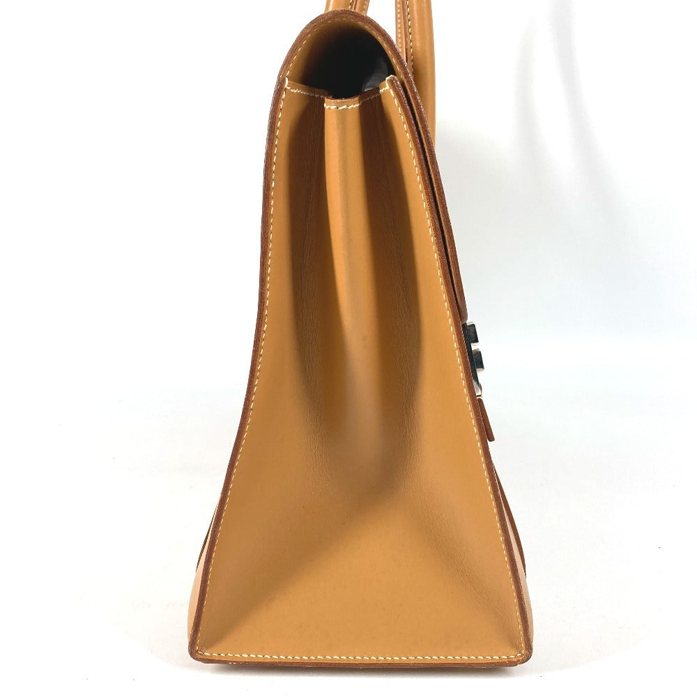 HERMES H-shaped Hardware Drag 37 Drag 37 Bag Tote Bag Business Bag Handbag Box Calf Unisex Natural Beige