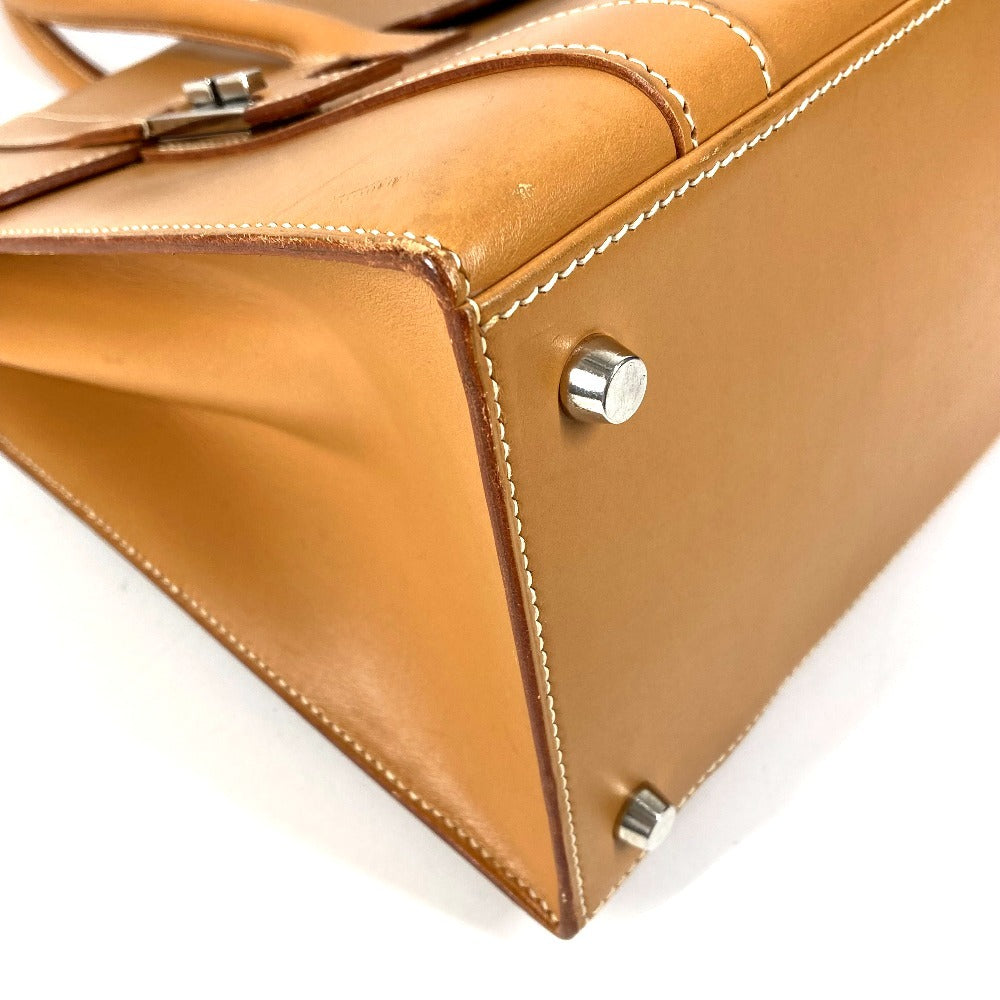 HERMES H-shaped Hardware Drag 37 Drag 37 Bag Tote Bag Business Bag Handbag Box Calf Unisex Natural Beige