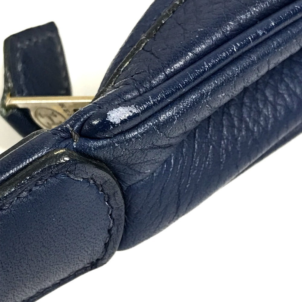 HERMES ガオ カバン 肩掛け ショルダーバッグ レザー ユニセックス ブルー