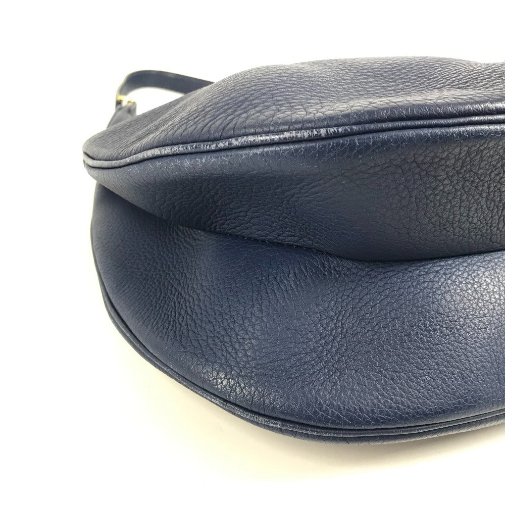 HERMES ガオ カバン 肩掛け ショルダーバッグ レザー ユニセックス ブルー
