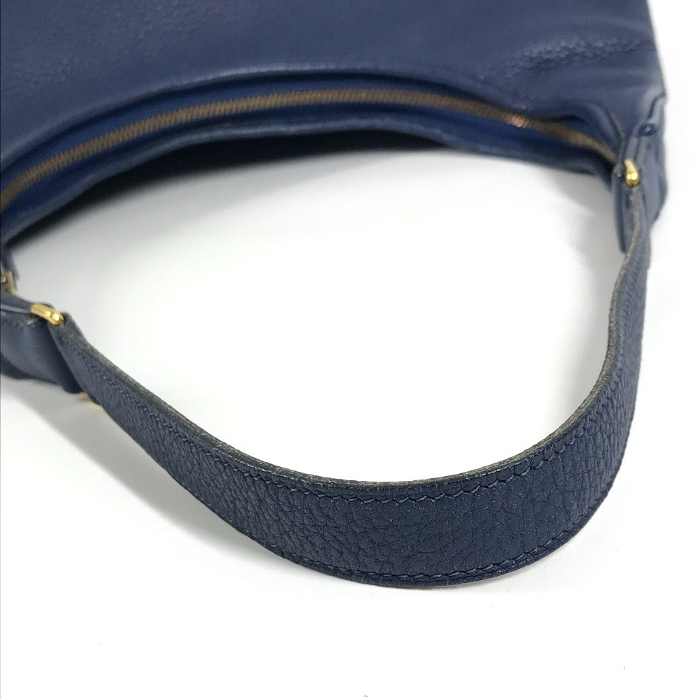 HERMES ガオ カバン 肩掛け ショルダーバッグ レザー ユニセックス ブルー