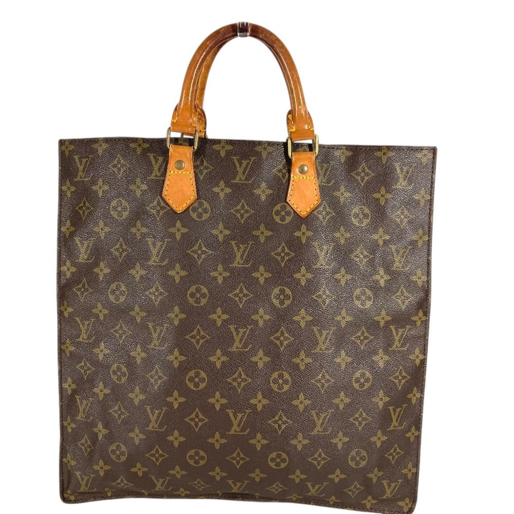 LOUIS VUITTON M51140 Monogram Sac Plat Tote Bag, Vertical Tote Handbag, Monogram Canvas, Unisex, Brown