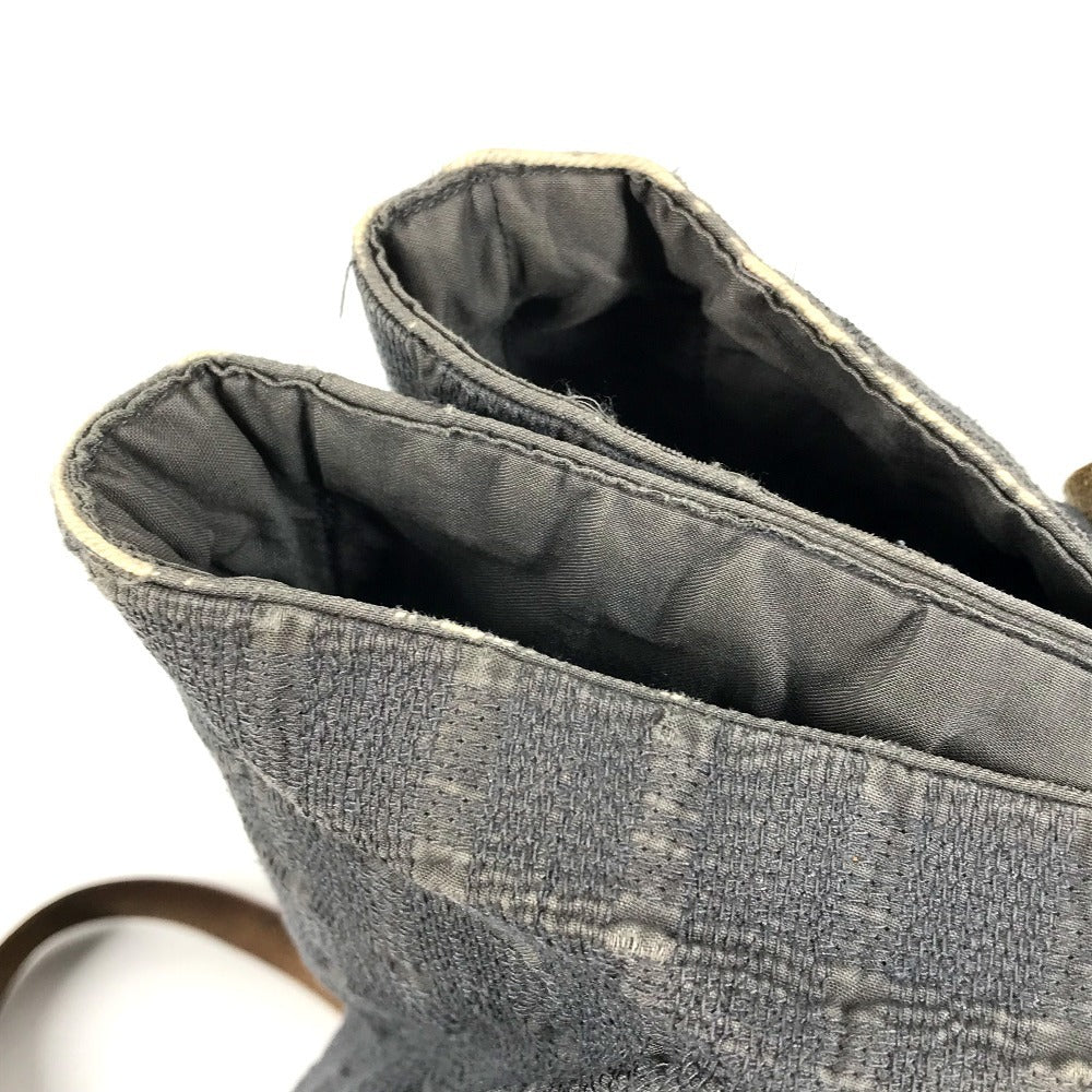 HERMES アメダバ カバ ドゥ ポッシュ カバン 肩掛け トートバッグ ショルダーバッグ コットン ユニセックス グレー