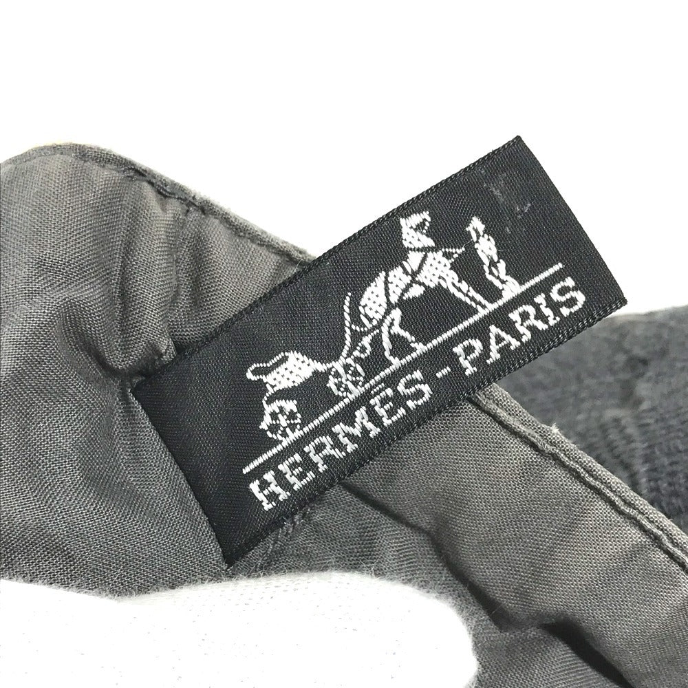 HERMES アメダバ カバ ドゥ ポッシュ カバン 肩掛け トートバッグ ショルダーバッグ コットン ユニセックス グレー