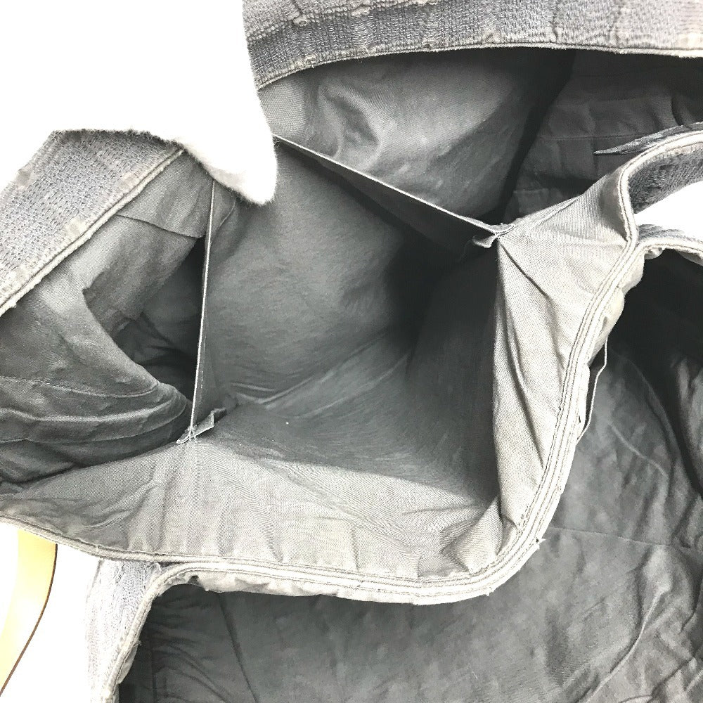 HERMES アメダバ カバ ドゥ ポッシュ カバン 肩掛け トートバッグ ショルダーバッグ コットン ユニセックス グレー
