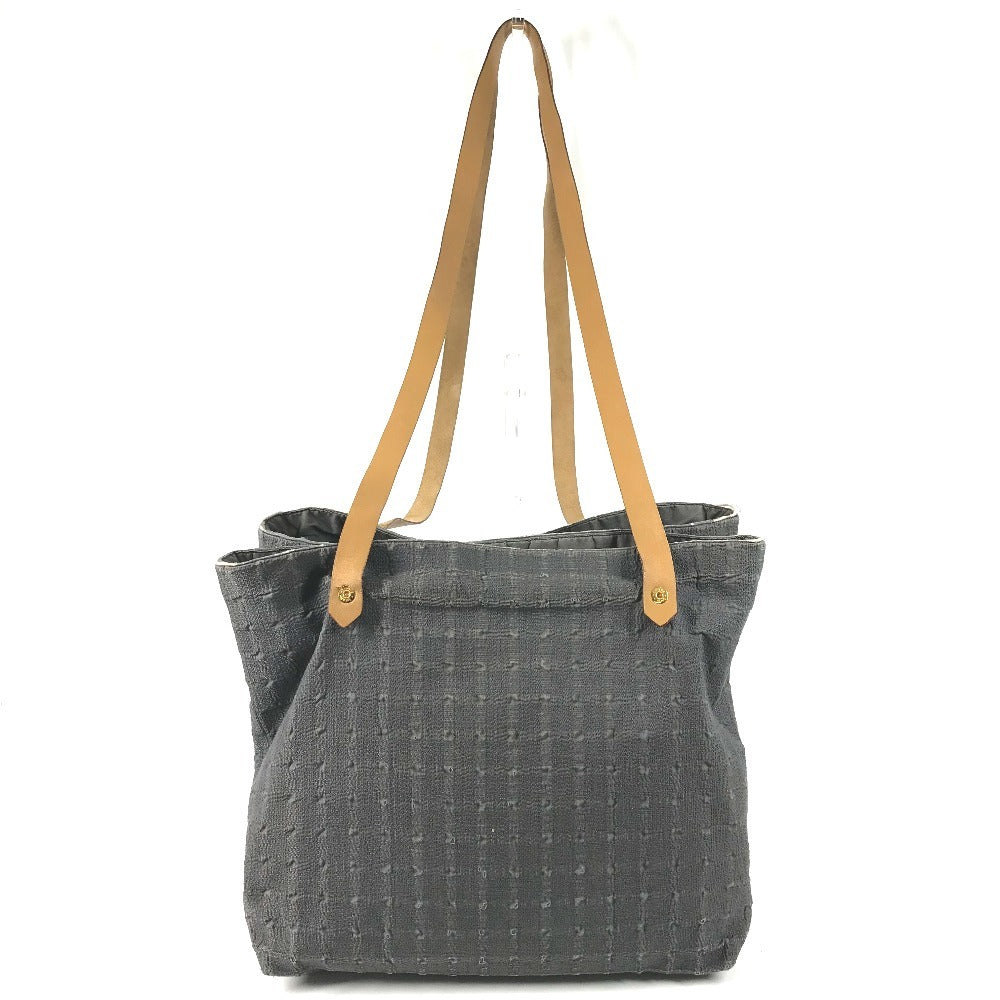 HERMES アメダバ カバ ドゥ ポッシュ カバン 肩掛け トートバッグ ショルダーバッグ コットン ユニセックス グレー