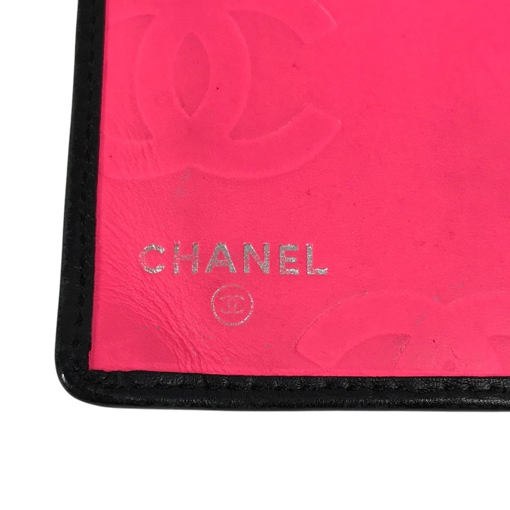 CHANEL A26717 カンボンライン CC ココマーク ロゴ ロングウォレット 2つ折り 長財布 レザー ユニセックス ブラック