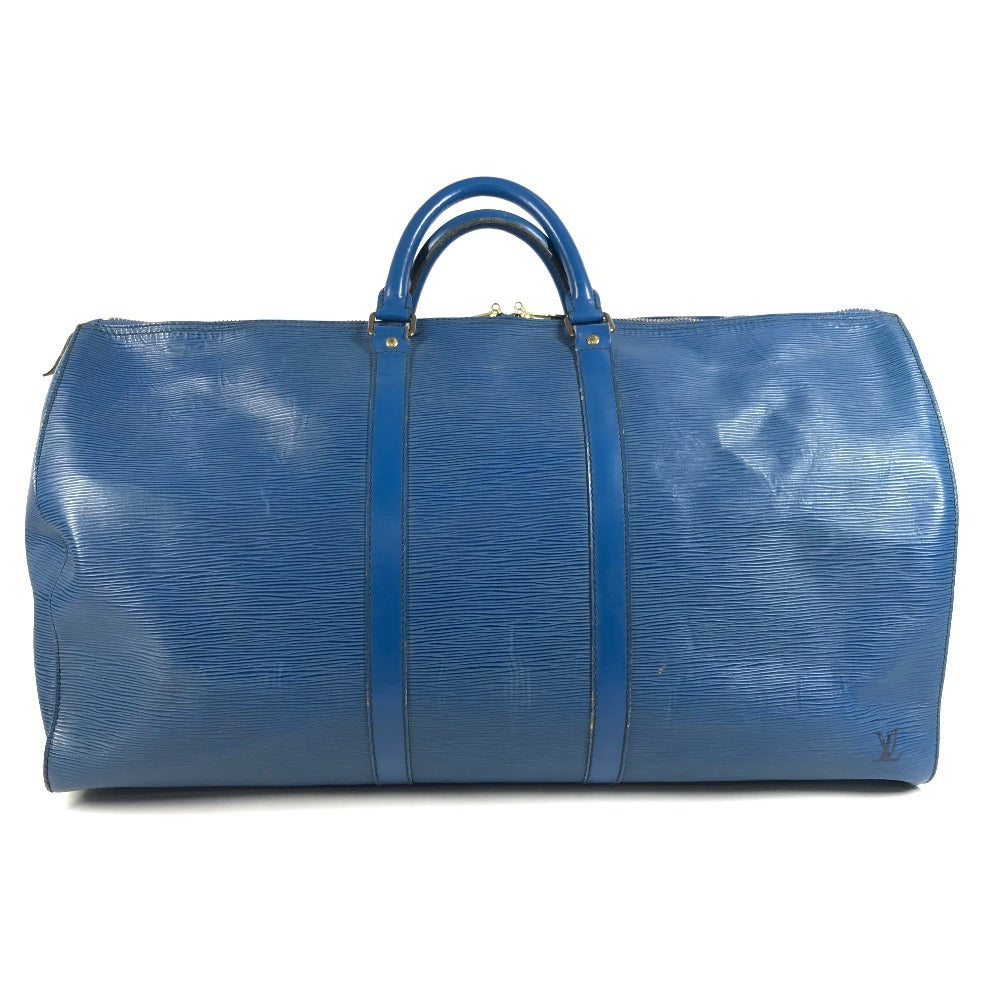 LOUIS VUITTON M42955 Epi Keepall 55 Keepall 55 Travel Bag Travel Bag Handbag Boston Bag Epi Leather Unisex Toledo Blue Blue
