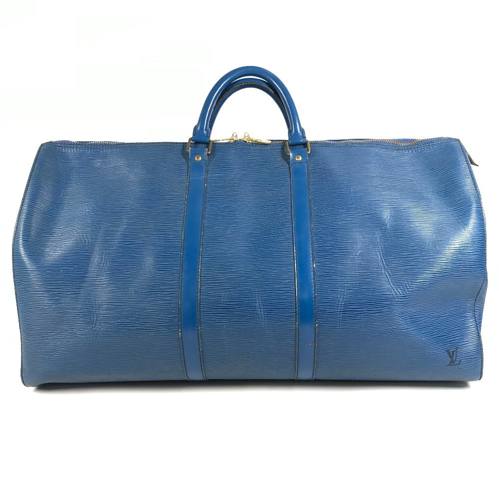 LOUIS VUITTON M42955 Epi Keepall 55 Keepall 55 Travel Bag Travel Bag Handbag Boston Bag Epi Leather Unisex Toledo Blue Blue