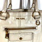 PRADA BR4220 ロゴ カバン 肩掛け トートバッグ ショルダーバッグ レザー ユニセックス アイボリー系