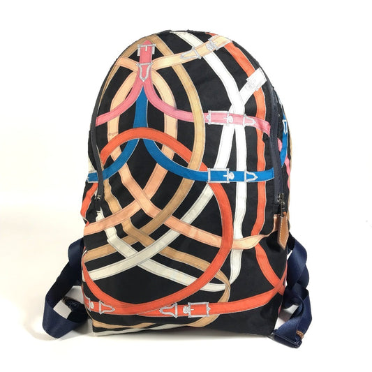 HERMES エアシルク カヴァルカドゥール リュック バックパック カバン リュックサック シルク ユニセックス ブラック