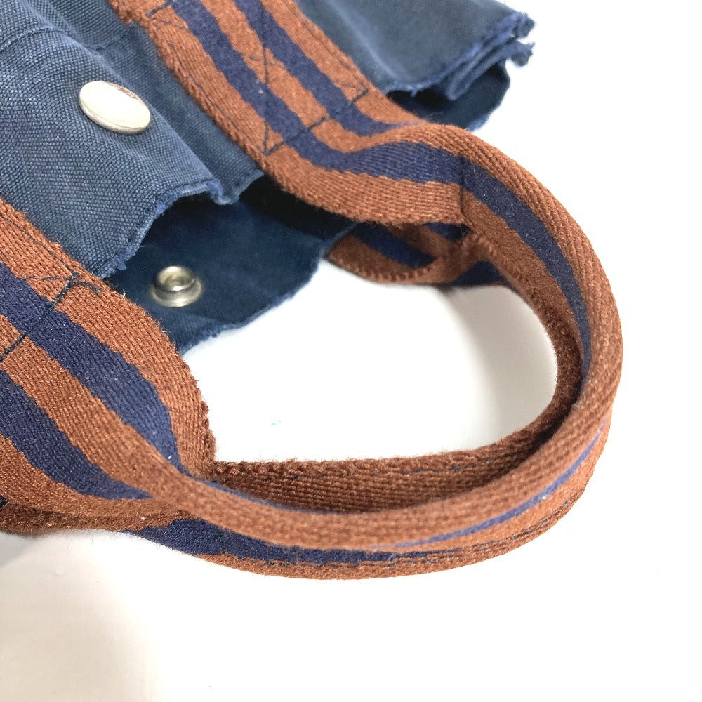 HERMES フールトゥPM フールトゥ PM カバン トートバッグ ハンドバッグ コットン ユニセックス ネイビー