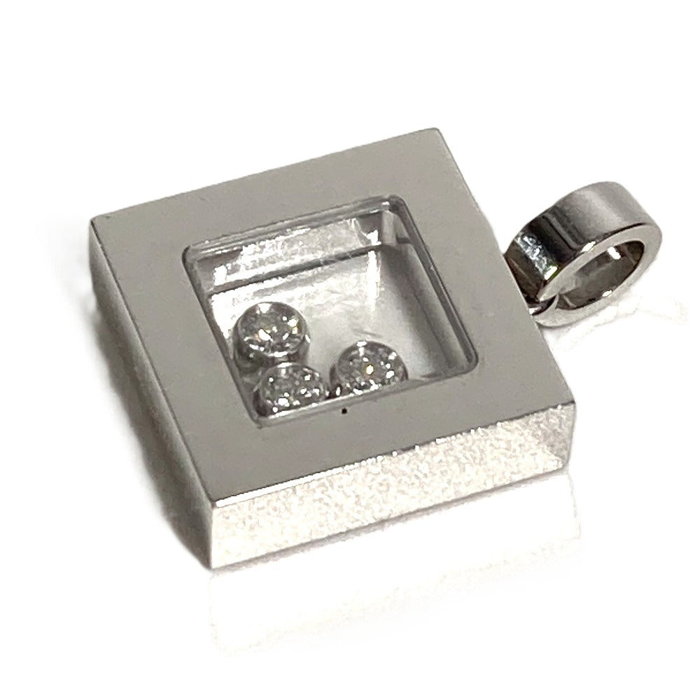 Chopard เพชร K18 ทอง 18K Happy Diamond เครื่องประดับ จิวเวลรี่ สร้อยคอ จี้ WG750 สตรี สีเงิน