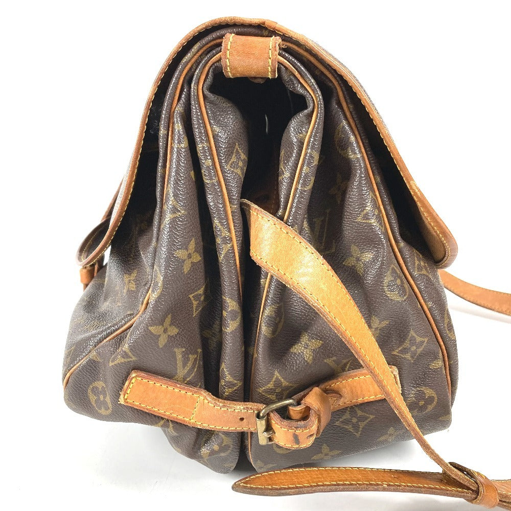 LOUIS VUITTON M42254 Monogram Saumur 35 Shoulder Bag, Crossbody Flap, Monogram Canvas, Unisex, Brown
