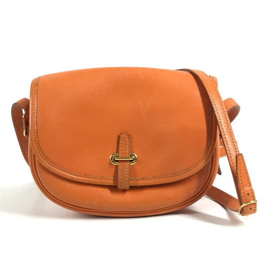 HERMES ヴィンテージ バルドゴルフ ミニ フラップ カバン バック 斜め掛け ポシェット ショルダーバッグ レザー ユニセックス オレンジ