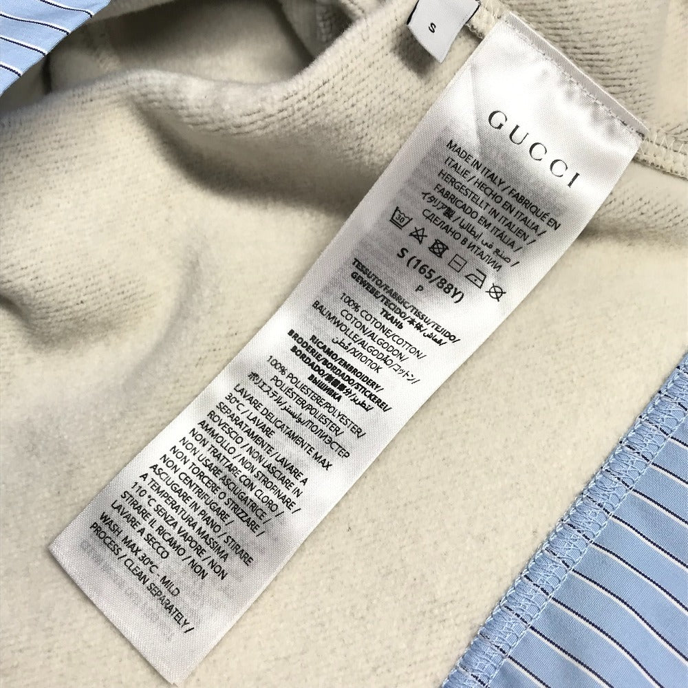GUCCI 837933 Logo Long Sleeve Sweatshirt Top Apparel Trainer Cotton Women's Grey