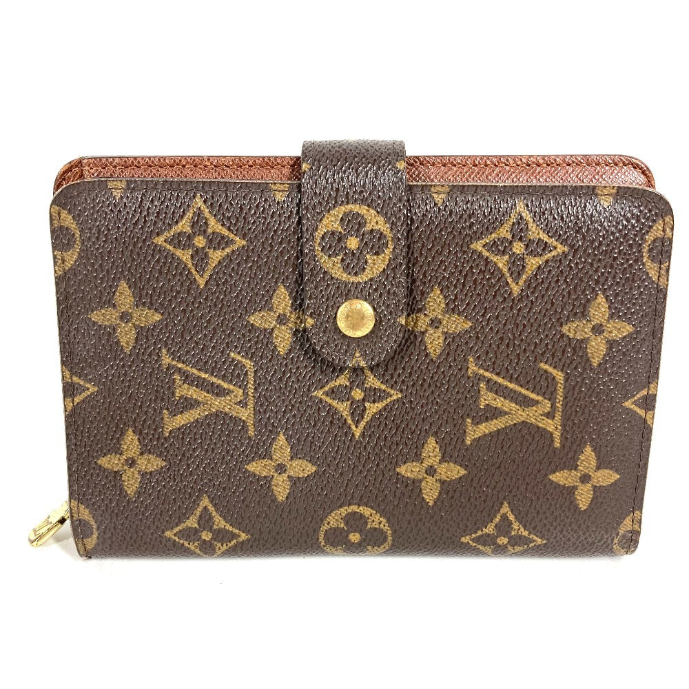 LOUIS VUITTON M61207 Monogram Portefeuille Zip กระเป๋าสตางค์แบบพับสองทบ Monogram Canvas สำหรับ Unisex สีน้ำตาล