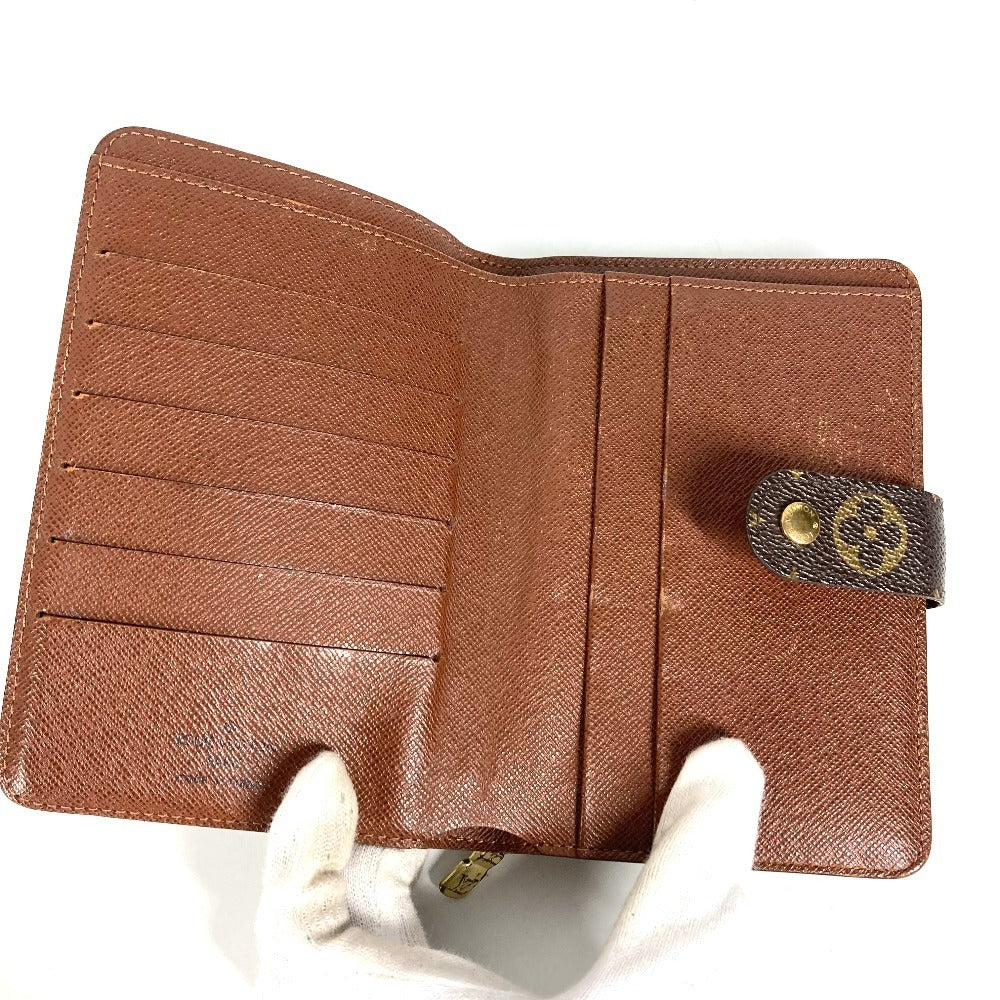 LOUIS VUITTON M61207 Monogram Portefeuille Zip กระเป๋าสตางค์แบบพับสองทบ Monogram Canvas สำหรับ Unisex สีน้ำตาล